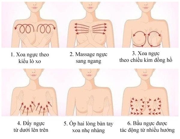 Massage và thực hiện các bài tập cho ngực